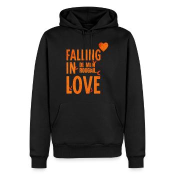 Falling in Love DE MON ROUGAIL - Sweat à capuche Premium bio Homme - noir - Devant - Nico (187cm)
