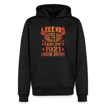 Geburtstag Februar 1921 Limited Edition Vintage - Männer Premium Bio Hoodie - Schwarz - Vorne - Nico (187cm)