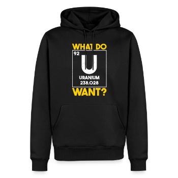 Ingénieur Nucléaire Nucléaire Nucléaire Radioactif - Sweat à capuche Premium bio Homme - noir - Devant - Nico (187cm)
