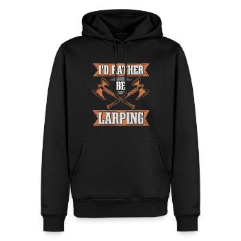 GN Jeu de rôle GN RPG Fantaisie - Sweat à capuche Premium bio Homme - noir - Devant - Nico (187cm)