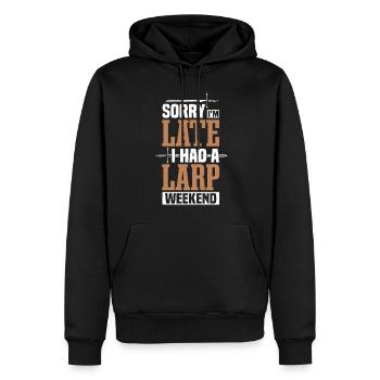 Jeu de rôle Fantasy RPG LARP - Sweat à capuche Premium bio Homme - noir - Devant - Nico (187cm)