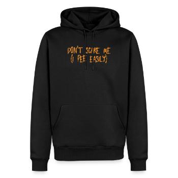 Schrecken Sie mich nicht, ich pinkle leicht lustig - Männer Premium Bio Hoodie - Schwarz - Vorne - Nico (187cm)