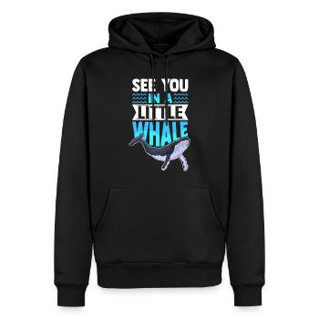 Whale Humpback Whale Marine Mammals Ocean - Men’s Premium Organic Hoodie - black - Front - Nico (187cm)
