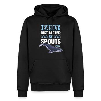 Wal Meeressäuger Ozean Buckelwal - Männer Premium Bio Hoodie - Schwarz - Vorne - Nico (187cm)
