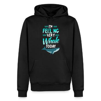 Wale Meeressäuger Buckelwal Meer - Männer Premium Bio Hoodie - Schwarz - Vorne - Nico (187cm)