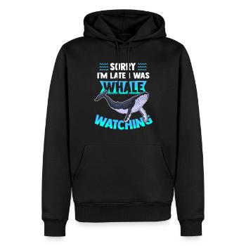 Wale beobachten Meeressäuger Buckelwal - Männer Premium Bio Hoodie - Schwarz - Vorne - Nico (187cm)