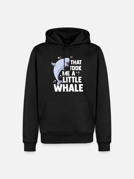Wal Meeressäuger Weißwal Meer - Männer Premium Bio Hoodie - Schwarz