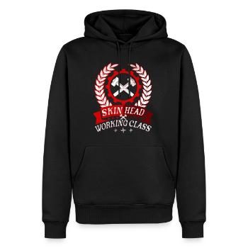 Oi Skinhead, Skinhead Girl, Punk - Men’s Premium Organic Hoodie - black - Front - Nico (187cm)
