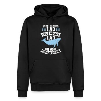 Observation des baleines baleines à bosse mammifères marins - Sweat à capuche Premium bio Homme - noir - Devant - Nico (187cm)