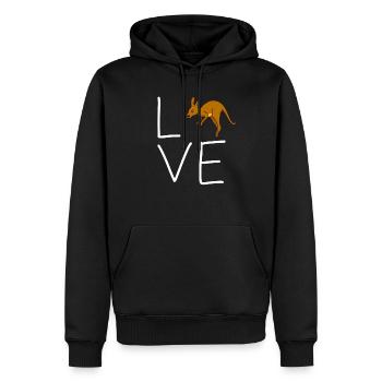 Liebe Kangaroo Geschenk Aussie Australia Kinder K� - Männer Premium Bio Hoodie - Schwarz - Vorne - Nico (187cm)