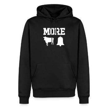Mehr Kuhglocke lustiger mehr Kuhbell - Männer Premium Bio Hoodie - Schwarz - Vorne - Nico (187cm)