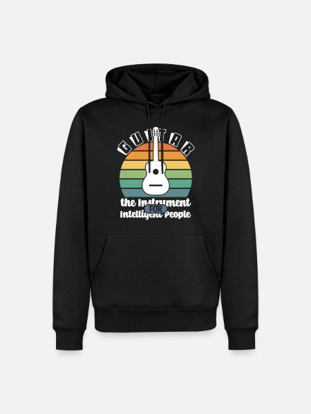 Gitarre intelligente Menschen - Männer Premium Bio Hoodie - Schwarz