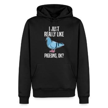 Taube Taubenliebhaber Spruch Geschenk - Männer Premium Bio Hoodie - Schwarz - Vorne - Nico (187cm)