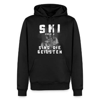 Les skieurs sont les plus chauds - Sweat à capuche Premium bio Homme - noir - Devant - Nico (187cm)