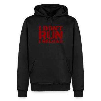 Ich renne nicht, ich lade die 2. �nderung von Waff - Männer Premium Bio Hoodie - Schwarz - Vorne - Nico (187cm)