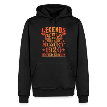 Geburtstag August 1920 Limited Edition Vintage - Männer Premium Bio Hoodie - Schwarz - Vorne - Nico (187cm)