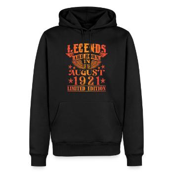 Geburtstag August 1921 Limited Edition Vintage - Männer Premium Bio Hoodie - Schwarz - Vorne - Nico (187cm)