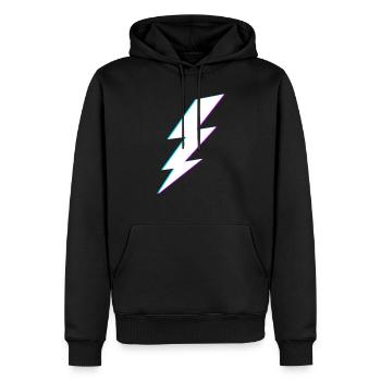 Lightning Bolt Vaporwave Storm Lightning - Männer Premium Bio Hoodie - Schwarz - Vorne - Nico (187cm)
