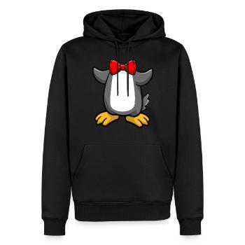 Penguin Kost�m Smoking Funny Halloween Penguin - Männer Premium Bio Hoodie - Schwarz - Vorne - Nico (187cm)