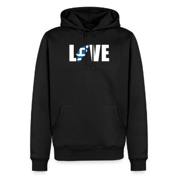 Rhodos Karte Griechische Insel Urlaub Geschenk - Männer Premium Bio Hoodie - Schwarz - Vorne - Nico (187cm)