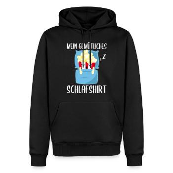 Mein Gemütliches Schlafshirt Schlafendes Popcorn - Männer Premium Bio Hoodie - Schwarz - Vorne - Nico (187cm)