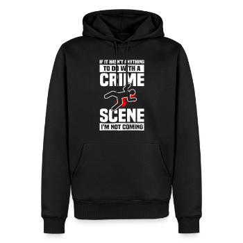 Criminalistique Criminologie des scènes de crime - Sweat à capuche Premium bio Homme - noir - Devant - Nico (187cm)