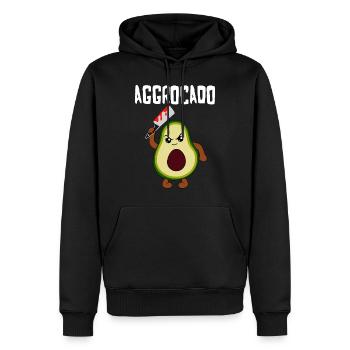Böse Avocado Lustiges Gemüse Obst Geschenk - Männer Premium Bio Hoodie - Schwarz - Vorne - Nico (187cm)
