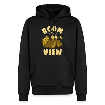 Zimmer mit Aussicht Zelt Camping lustige M�nnercam - Männer Premium Bio Hoodie - Schwarz - Vorne - Nico (187cm)