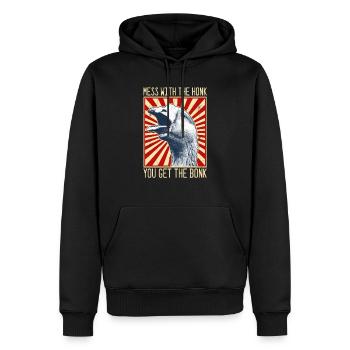 Mach dich mit dem Hupen an, du bekommst die lustig - Männer Premium Bio Hoodie - Schwarz - Vorne - Nico (187cm)