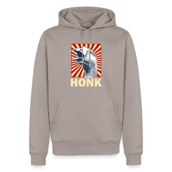 Honk Funny Gans Game Animal Meme Gans - Männer Premium Bio Hoodie - Taupe - Vorne - Nico (187cm)