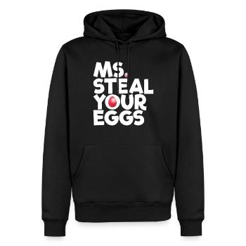 Frau stiehlt Ihre Eier Kinder Ostersonntag lustig - Männer Premium Bio Hoodie - Schwarz - Vorne - Nico (187cm)