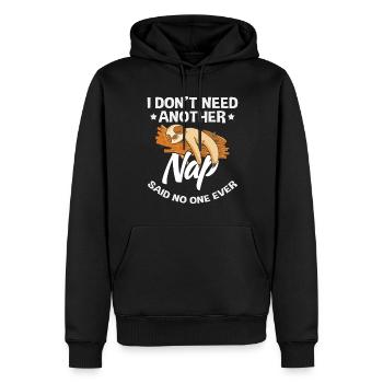 Faultier Lustiges Schlafshirt - Männer Premium Bio Hoodie - Schwarz - Vorne - Nico (187cm)