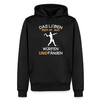 Bumerang Werfen Bumerang Werfer Spruch Geschenk - Männer Premium Bio Hoodie - Schwarz - Vorne - Nico (187cm)