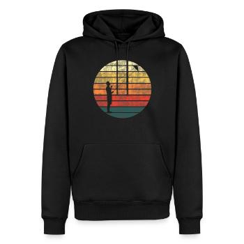 Drachenfliegen Drachensteigen Retro Geschenk - Männer Premium Bio Hoodie - Schwarz - Vorne - Nico (187cm)