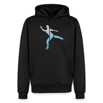 Patinage artistique Patinage artistique Patinage sur glace Cadeau - Sweat à capuche Premium bio Homme - noir - Devant - Nico (187cm)