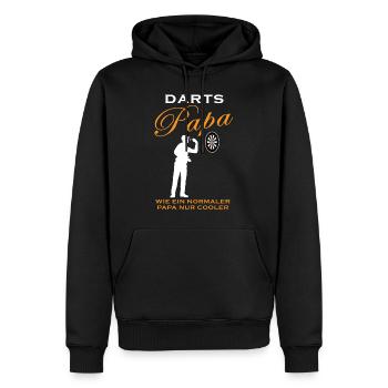 Darts Papa Spruch Dartspieler Darts Fans Geschenk - Männer Premium Bio Hoodie - Schwarz - Vorne - Nico (187cm)