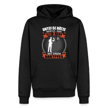 Darts Alter Mann Spruch Dartspieler Fans Geschenk - Männer Premium Bio Hoodie - Schwarz - Vorne - Nico (187cm)