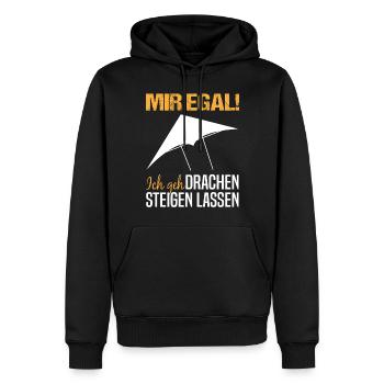 Drachenfliegen Drachensteigen Spruch Geschenk - Männer Premium Bio Hoodie - Schwarz - Vorne - Nico (187cm)