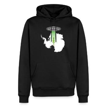 Antarktis UFO Alien Ufo Alien Verschw�rung AlienAn - Männer Premium Bio Hoodie - Schwarz - Vorne - Nico (187cm)