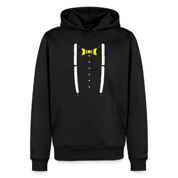 Gelbe Fliege Hosentr�ger Cummerbund Tuxedo Bowtie - Männer Premium Bio Hoodie - Schwarz - Vorne - Nico (187cm)