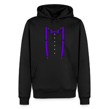 Lila Fliege Krawatte Hosentr�ger Cummerbund Tuxedo - Männer Premium Bio Hoodie - Schwarz - Vorne - Nico (187cm)