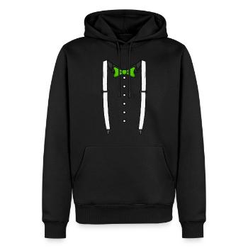 Gr�ne Fliege Krawatte Hosentr�ger Cummerbund Tuxed - Männer Premium Bio Hoodie - Schwarz - Vorne - Nico (187cm)