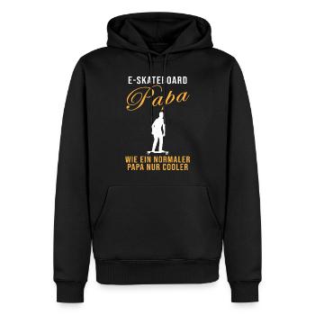 E-Skateboard Papa Spruch Skater Geschenk - Männer Premium Bio Hoodie - Schwarz - Vorne - Nico (187cm)