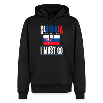 Slowakische Slowakei Slowakische Flagge Zitat - Männer Premium Bio Hoodie - Schwarz - Vorne - Nico (187cm)
