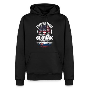 Slowakische Slowakei Slowakische Flagge Zitat - Männer Premium Bio Hoodie - Schwarz - Vorne - Nico (187cm)