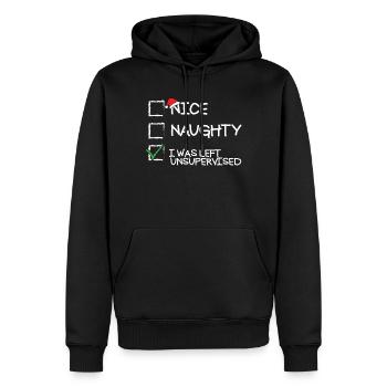 �nes Naughty Ich war unbeaufsichtigtes Weihnach - Männer Premium Bio Hoodie - Schwarz - Vorne - Nico (187cm)