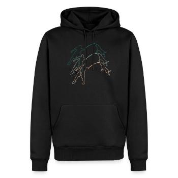 Dresseur de chiens Rétro Vintage Cadeau - Sweat à capuche Premium bio Homme - noir - Devant - Nico (187cm)