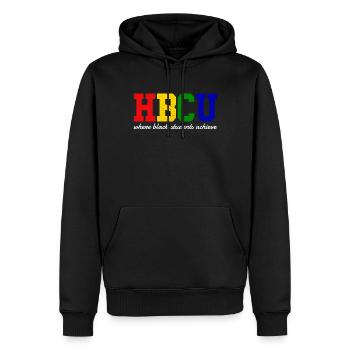 HBCU, bei dem schwarze Studenten das Black College - Männer Premium Bio Hoodie - Schwarz - Vorne - Nico (187cm)