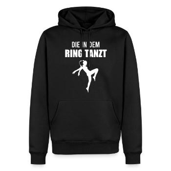 Kickboxerin Kickboxen Cooler Spruch Geschenk Damen - Männer Premium Bio Hoodie - Schwarz - Vorne - Nico (187cm)