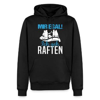 Rafting Spruch Wildwasserbootfahren Geschenk - Männer Premium Bio Hoodie - Schwarz - Vorne - Nico (187cm)